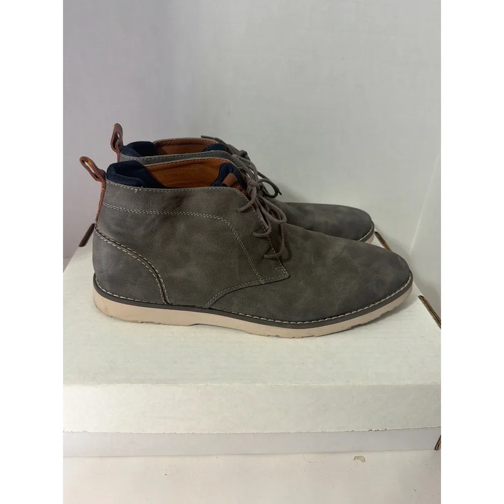 Sonoma Goods for Life Mens 13 Javie Grey Chukka Desert Boots Ortholite Lining